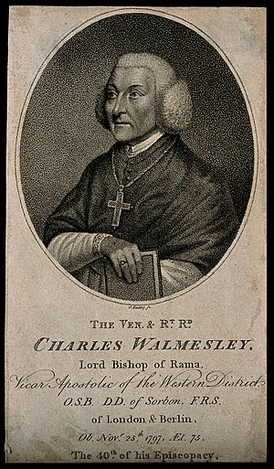 Charles Walmesley. Stipple engraving by G. Keating. Wellcome V0006137