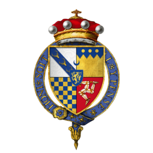 Coat of arms of Sir Edward Stanley, 1st Baron Monteagle, KG