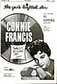 Connie Francis - Billboard ad 1958