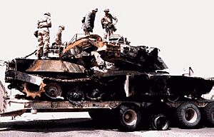 Destroyed M1A1 Abrams