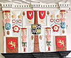 Detail of plasterwork at Plas Mawr