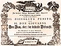 Don Giovanni Playbill Vienna Premiere 1788