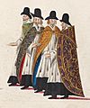 Drawing of the funeral procession of Elizabeth I of England (add 35324 f31v) - Gentlemen of the Chapel