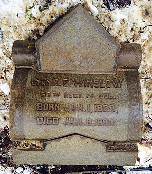 General Winslow's tombstone located in Mount Moriah Cemetery on the Yeadon, PA- 2013-12-15 17-06