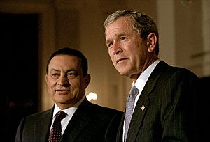 George W. Bush & Hosni Mubarak