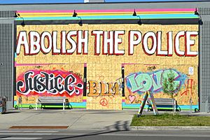 Graffiti Abolish the police, George Floyd protest, Minneapolis, MN, June, 2020