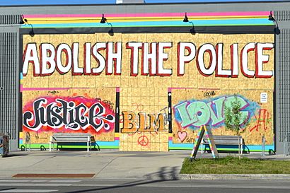 Graffiti Abolish the police, George Floyd protest, Minneapolis, MN, June, 2020.jpg