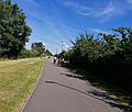 Greenway footpath, London looking south east