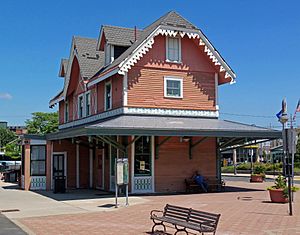Historic train station building, Red Bank, NJ
