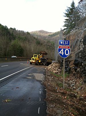 I-40W 2012 Rockslide Cleanup