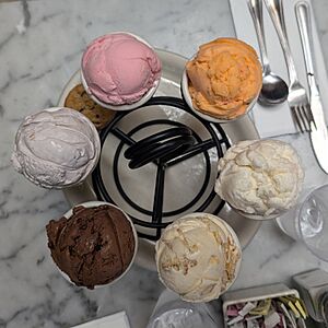 Ice cream and sherbet at Fentons Creamery