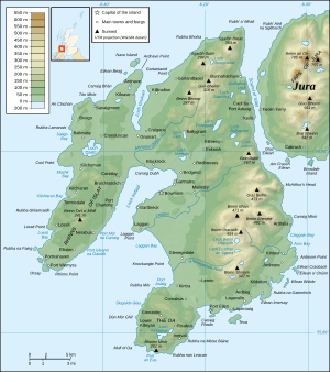 Islay topographic map-en
