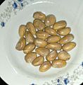 Jackfruit seeds on a plate