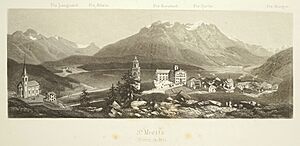 Johann Heinrich Müller, 1825-1894 J06 St Moritz, Panorama