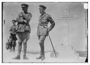 KIng George V on the Butte de Warlencourt on August 24, 1917