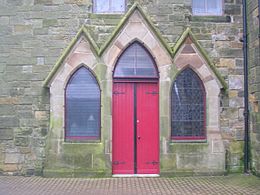 Kilwinning abbey church entrance