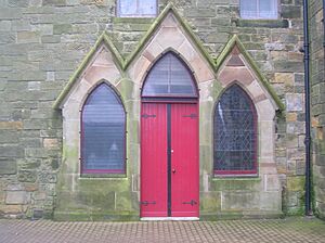 Kilwinning abbey church entrance
