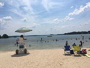 Lake Norman beach in Ramsey Creek Park