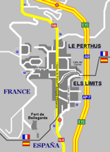 Le Perthus and Els Límits map