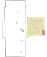 Lea County New Mexico Incorporated and Unincorporated areas Eunice Highlighted