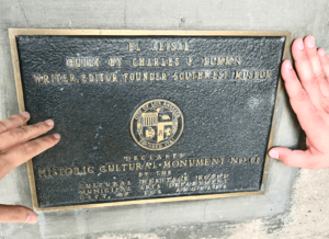 Lummis plaque