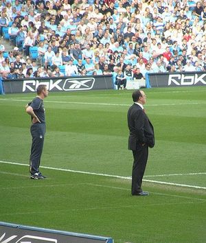 Manchester City-Liverpool--Pearce and Benitez