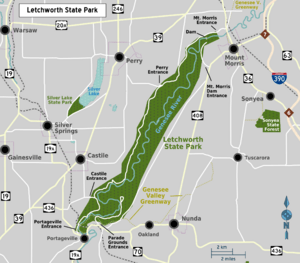 Map - Letchworth State Park - overview