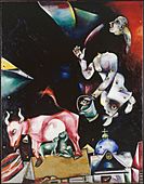 Marc Chagall, 1911, A la Russie, aux ânes et aux autres (To Russia, Asses and Others), oil on canvas, 157 x 122 cm, Musée National d'Art Moderne, Centre Pompidou