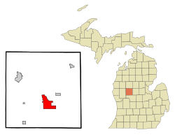 Location of Canadian Lakes, Michigan