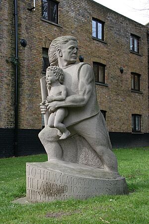 Memorial to Christopher Jones, St Mary's churchyard, Rotherhithe