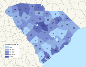 NRHP South Carolina Map