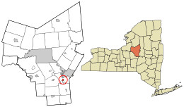 Oneida County New York incorporated and unincorporated areas Washington Mills highlighted