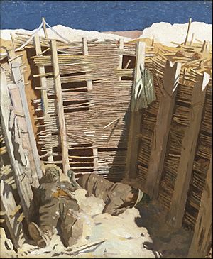 Orpen, William (Sir) (RA) - Dead Germans in a Trench - Google Art Project