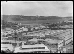 Part 2 of a 2-part panorama at the opening of the Dunedin Exhibition, 17 November 1925. ATLIB 292064