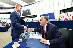 Peter Magyar.Viktor Orban