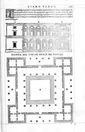 Pianta del Poggio Reale da Napoli - Sebastiano