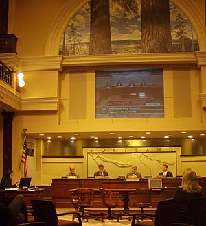 Portland City Council in chambers