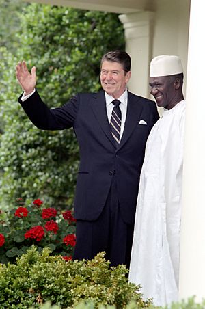 President Ronald Reagan with President of Guinea Ahmed Sekou Toure