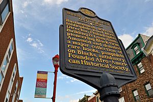 Robert Mara Adger Historical Marker 823 South St at Darien St Philadelphia PA (DSC 2928)