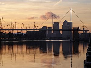 Royal Victoria Dock - with Canary Wharf and the Millennium Dome in the background - geograph.org.uk - 1168534.jpg