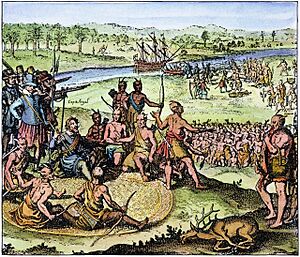 Samuel Argall with the Chickahominy Tribe of Virginia