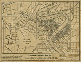 Slater's Pocket Map of The City of Brisbane, 1865