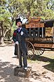 Snake-oil salesman Professor Thaddeus Schmidlap at Enchanted Springs Ranch, Boerne, Texas, USA 28650a