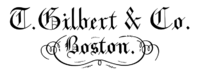 T. Gilbert and Company, Boston piano nameboard label ca.1855