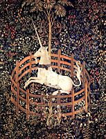 Tapestry by unknown weaver - The Unicorn in Captivity - WGA24176