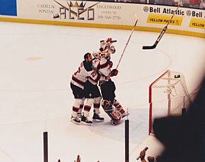 The N.J. Devils win the 1995 Stanley Cup