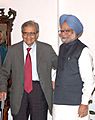 The Prime Minister, Dr. Manmohan Singh with Prof. Amartya Sen at a meeting with the members of Nalanda Mentor Group, in New Delhi on August 13, 2008