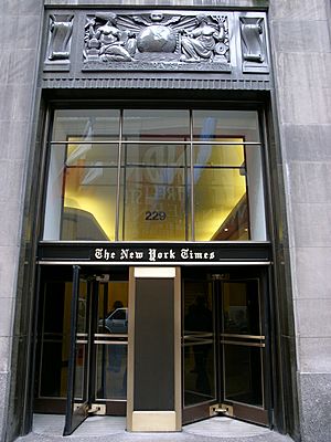The new york times building in new york city