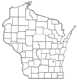 Location of Williamstown, Wisconsin