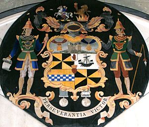 Winchester Cathedral, arms of Major General Sir John Campbell, Baronet (1807-1855)